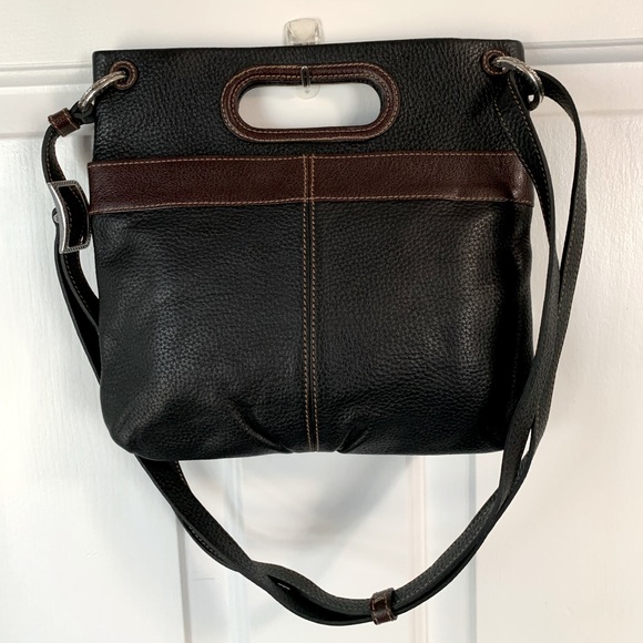 Retired BRIGHTON Studded Pebbled Leather Slim Crossbody Clutch Style Handbag - Picture 3 of 10